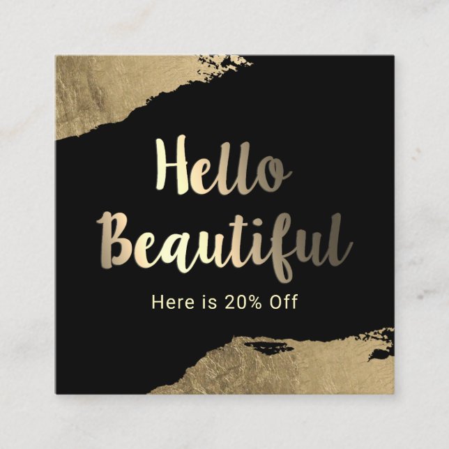 För Makeupkonstnären för hejer slår härligt guld Rabattkort (Framsida)