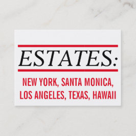 För mäklare och riktiga gods-experter visitkort