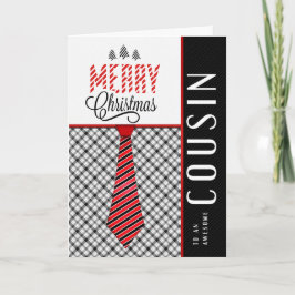 för Male Cousin God jul Masculine Necktie Helgkort