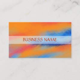 För målningabstrakt för blått orange konst 10 visitkort