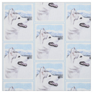 För målninghund för siberian husky (silver och tyg