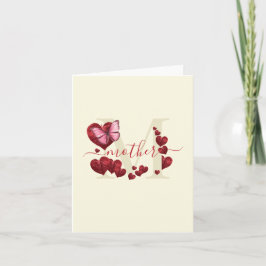 För Mamma För Mamma Fjäril Hjärtformade Blad Bouqu Kort