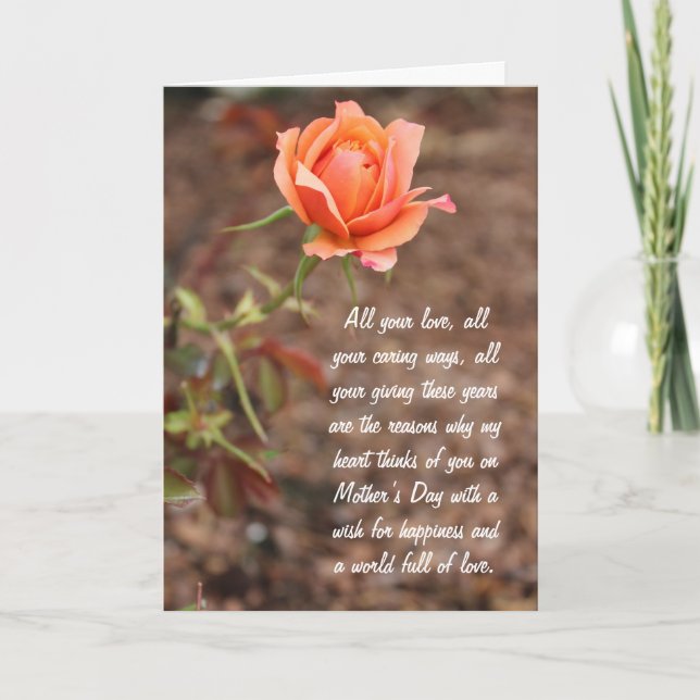 För mamma Lycklig Mors dag Kort (Framsida)