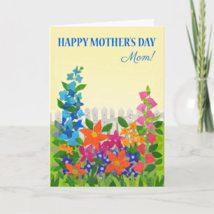 För Mamma på Mors dag-Blomsterträdgård-kort Kort
