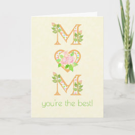 För Mamma på Mors dag med Rosenknopp Card Kort