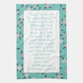 För Mamma Personlig med ditt eget Ord Kärlek Kökshandduk
