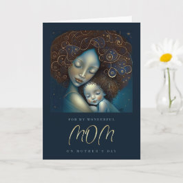 För Mamma vid Mors dag Mor och dotter Kort