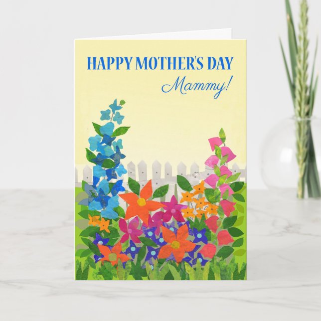 För Mammy på Mors dag Blomsterträdgård Card Kort (Framsida)