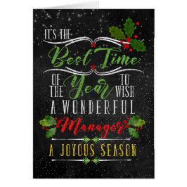 för Manager Bästa julklapp på året Hälsningskort