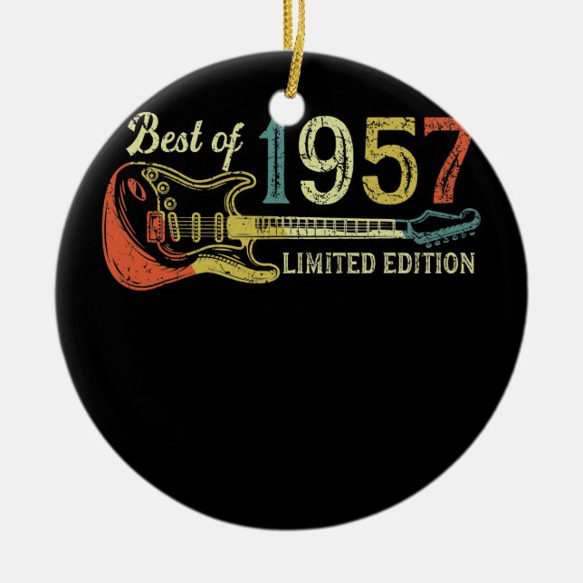 för manar 65ar Guitar Älskare Julgransprydnad Keramik (Framsidan)