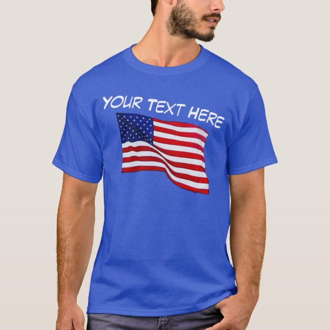 För manar anpassadeamerikanska flagganskjorta, S Tee Shirt (Framsida)