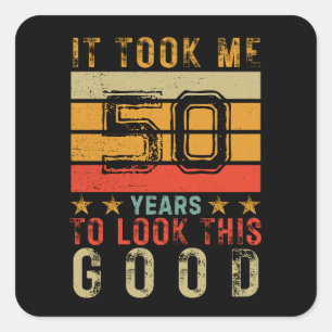 För manar anpassningsbar för lustigt vintage fyrkantigt klistermärke