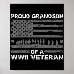 För manar av en Wwii Veteran T Shirts Poster