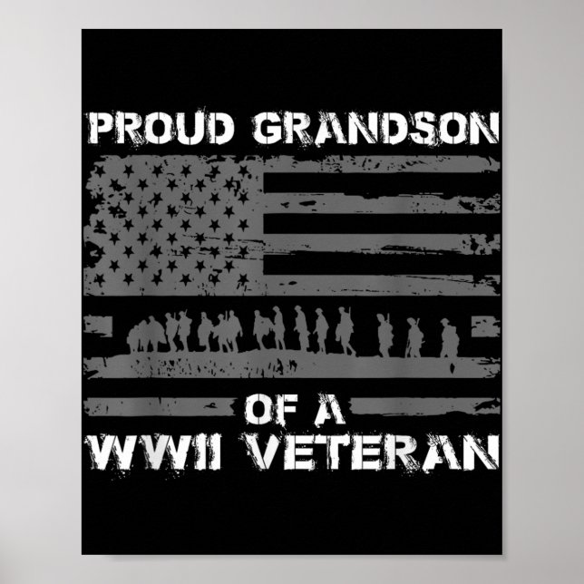 För manar av en Wwii Veteran T Shirts Poster (Framsidan)