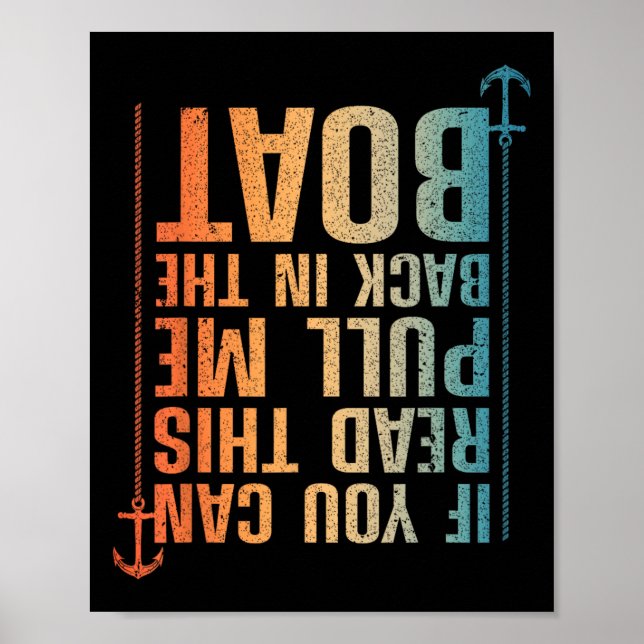 För manar Boot Boot-design för sjömän Poster (Framsidan)