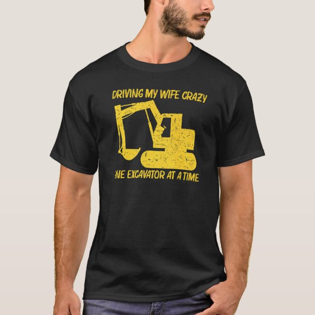 För manar coola Excavator Boys Heavy Equipment Ope T Shirt (Framsida)