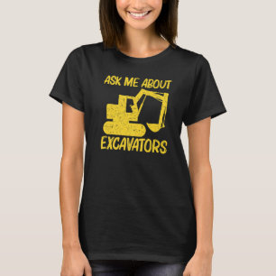 För manar coola Excavator Women Heavy Equipment Op T Shirt