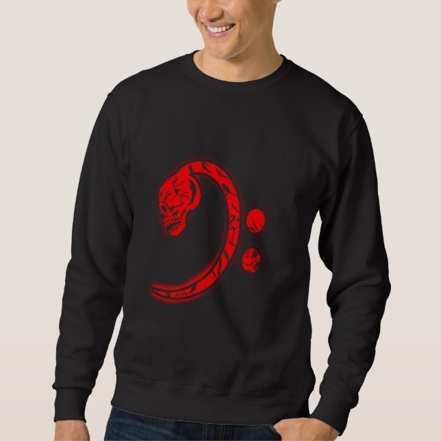 För manar Coolan Bass Clef Gui Lång Ärmad Tröja (Framsida)