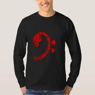 För manar Coolan Bass Clef Gui T Shirt