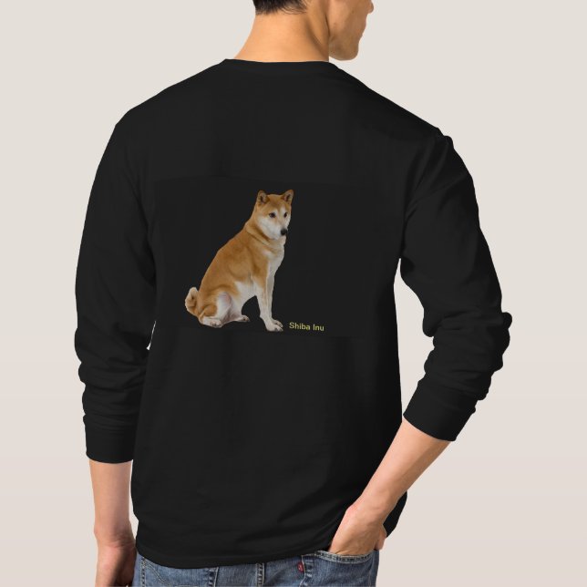 För manar djurbilds grundläggande Mörk T-Shirt (Baksida)