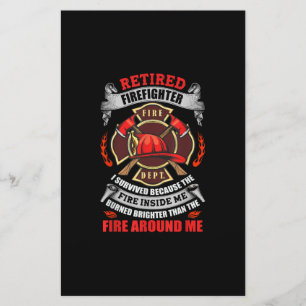För manar Firefighter Pension Gifts 2021 Quotes Brevpapper
