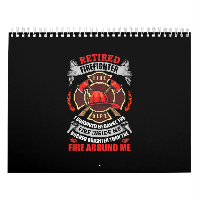 För manar Firefighter Pension Gifts 2021 Quotes Kalender (Omslag)