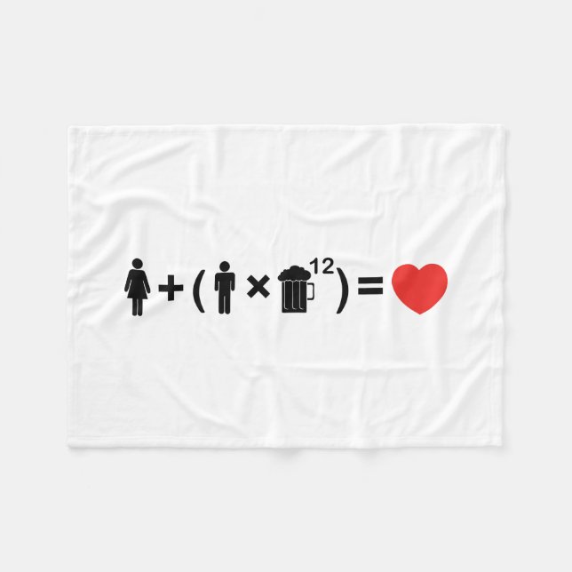 För manar för ekvationen Kärlek Fleecefilt (Framsidan (Horisontell))