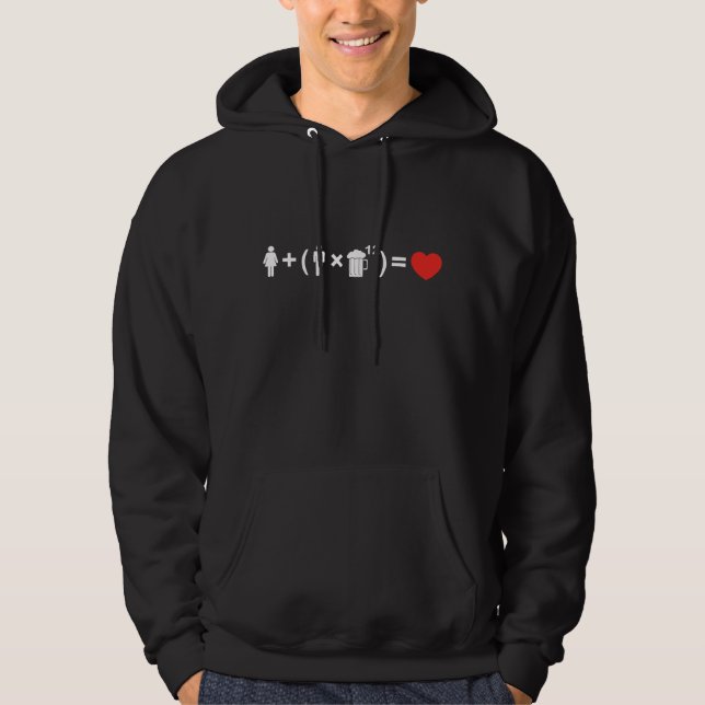För manar för ekvationen Kärlek Hoodie (Framsida)