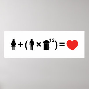 För manar för ekvationen Kärlek Poster