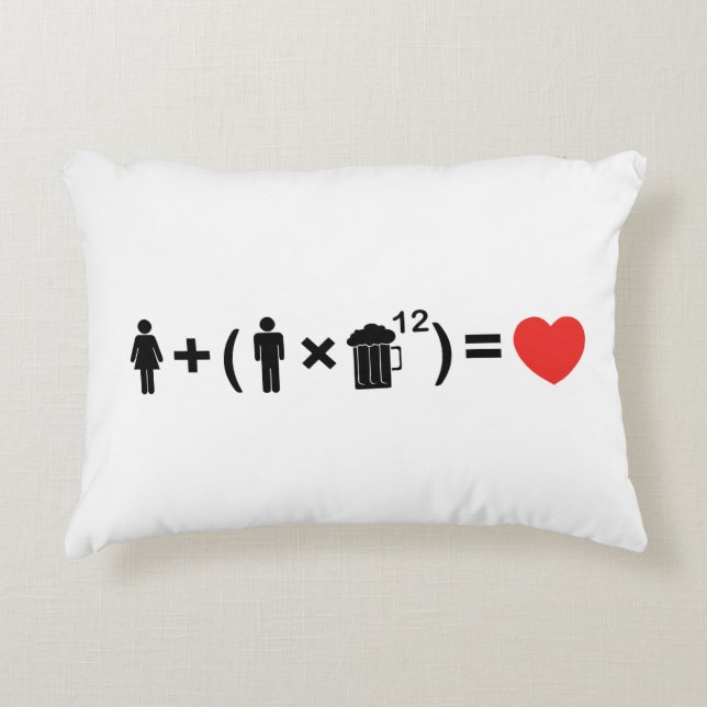 För manar för ekvationen Kärlek Prydnadskudde (Framsidan)
