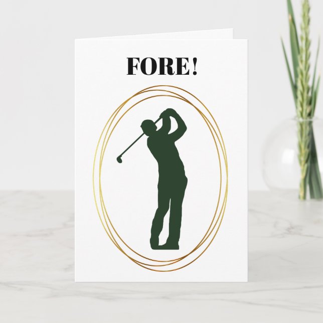 För manar för funktionellt Golf Birthday Card Kort (Framsida)
