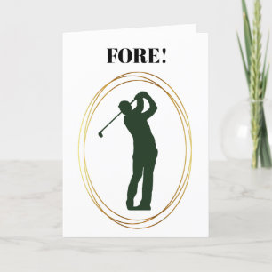 För manar för funktionellt Golf Birthday Card Kort