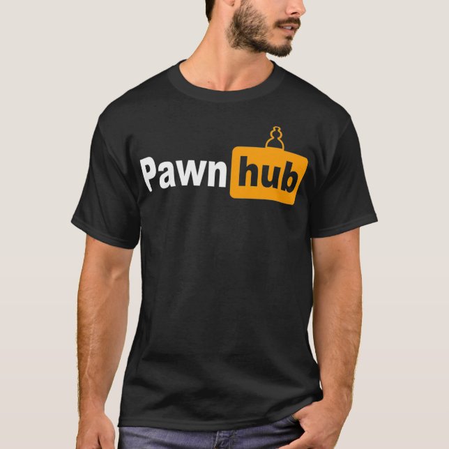 För manar för PawnHub Funny Chess T Shirt (Framsida)