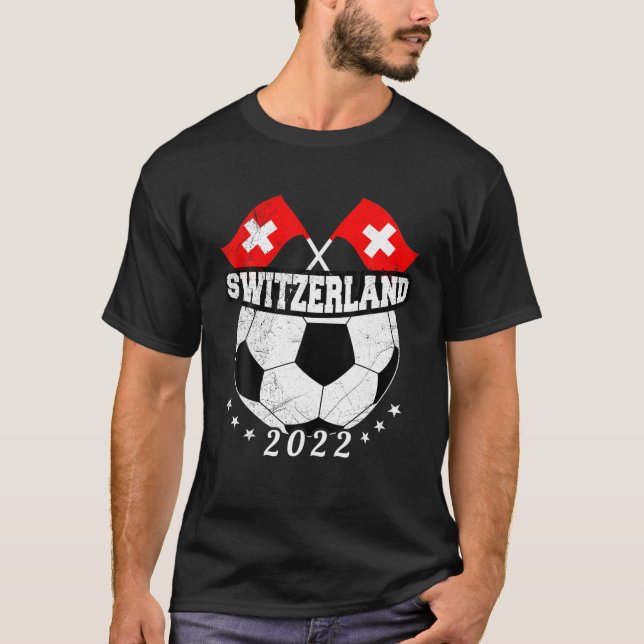 För manar för Schweiz fotbollslag T Shirt (Framsida)