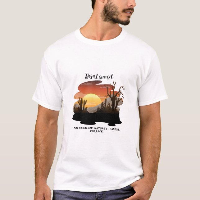 För manar för Vibrant Desert Sunset Tee (Framsida)