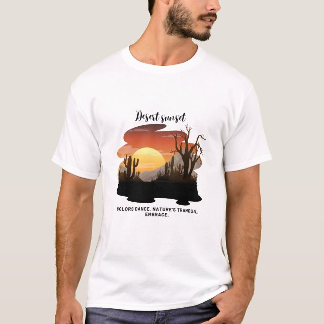 För manar för Vibrant Desert Sunset Tee (Framsida)