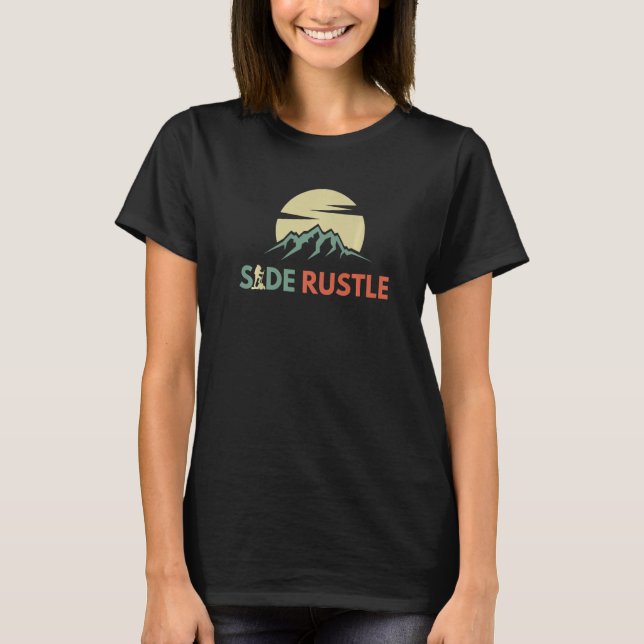 För manar förstoring av Side Rustle-berg T Shirt (Framsida)