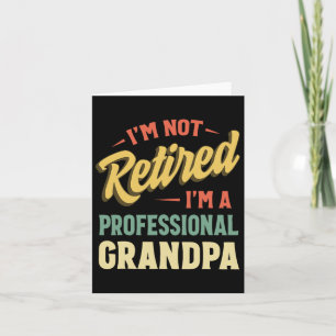 För manar Funny Fars dag Retrött Grandpa Kort