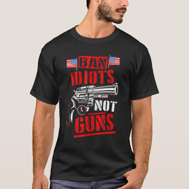 För manar Gun Control Gun Control Gun Control T Shirt (Framsida)