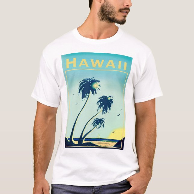 För manar Hawaii T-tröja Tee (Framsida)