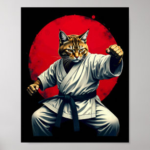 För manar japanska martialkonsten Judo Karate Kvin Poster