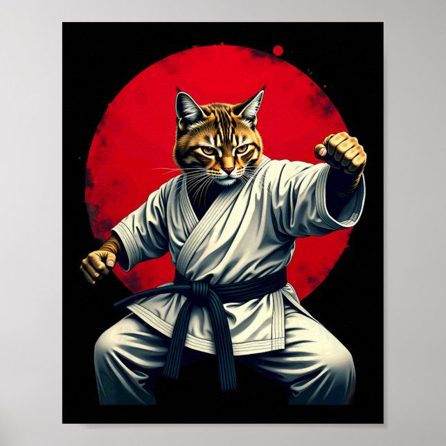 För manar japanska martialkonsten Judo Karate Kvin Poster (Framsidan)