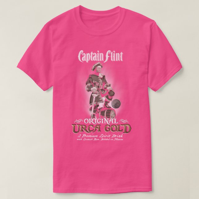 För manar kapten Flint Rum Halloween T Shirt (Design framsida)