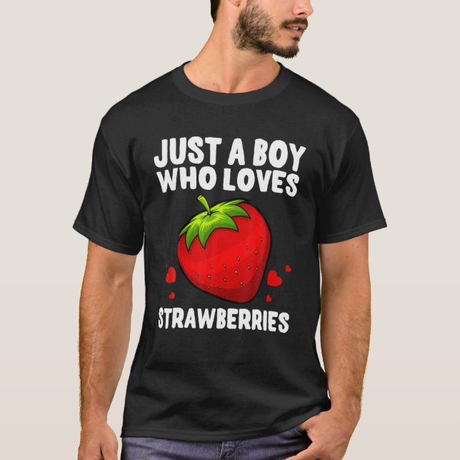 För manar Kids Strawberry Design Strawberr T Shirt (Framsida)