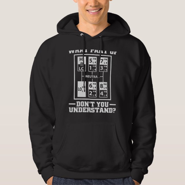 För manar kvinnlig chaufför, Lastbil, Trucker, dri Hoodie (Framsida)