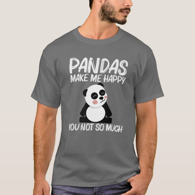 För manar kvinnoblästerbjörn i Panda Design T Shirt (Framsida)