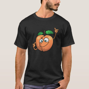 För manar kvinnopersikodesignering Peach Dancing F T Shirt