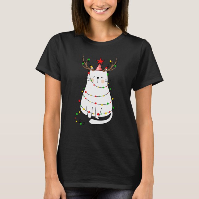 För manar kvinnopojkar i julklapp Reindeer Antlers T Shirt (Framsida)