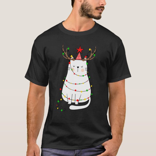 För manar kvinnopojkar i julklapp Reindeer Antlers T Shirt (Framsida)