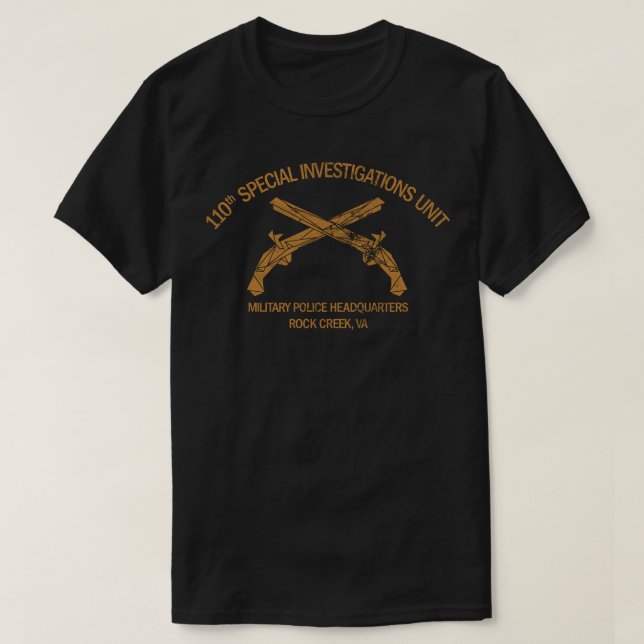 För manar kvinnor 110th Speciell Investigations Un T Shirt (Design framsida)